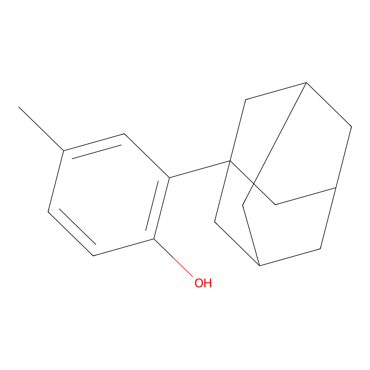 2-(1-Adamantyl)-4-methylphenol molecular structure, CAS 41031-50-9