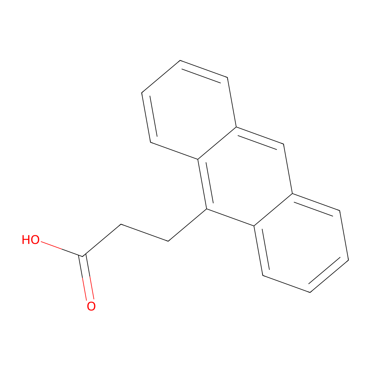 9-Anthracenepropionic acid molecular structure, CAS 41034-83-7