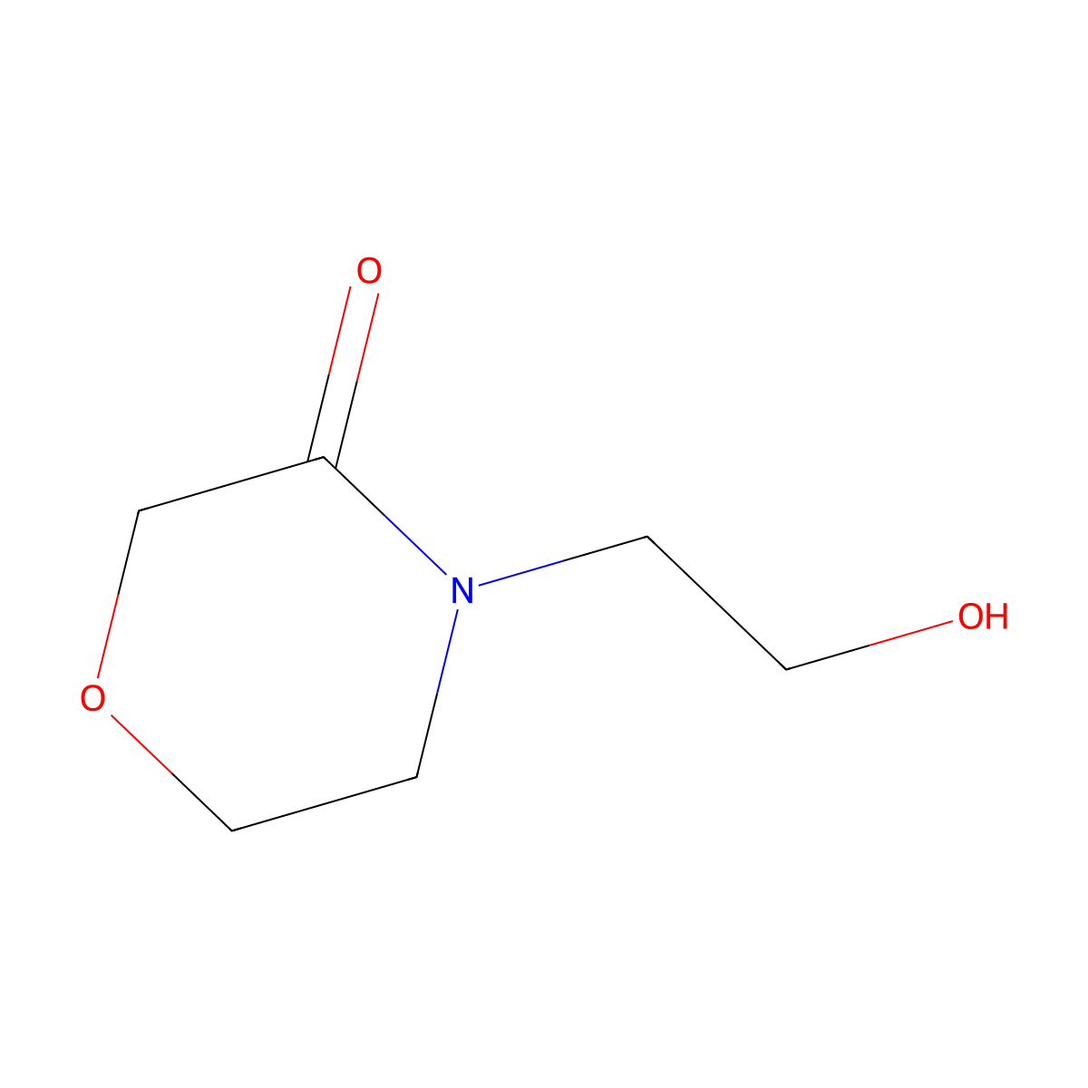 4-(2-Hydroxyethyl)morpholin-3-one molecular structure, CAS 41036-01-5