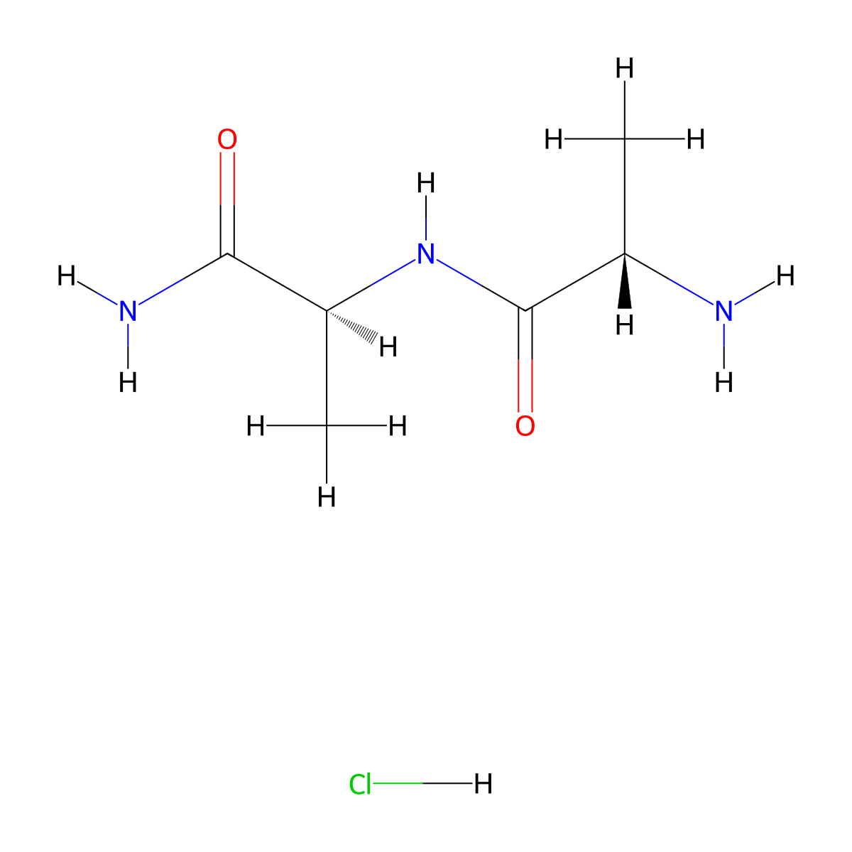 H-Ala-Ala-NH2 HCl molecular structure, CAS 41036-33-3
