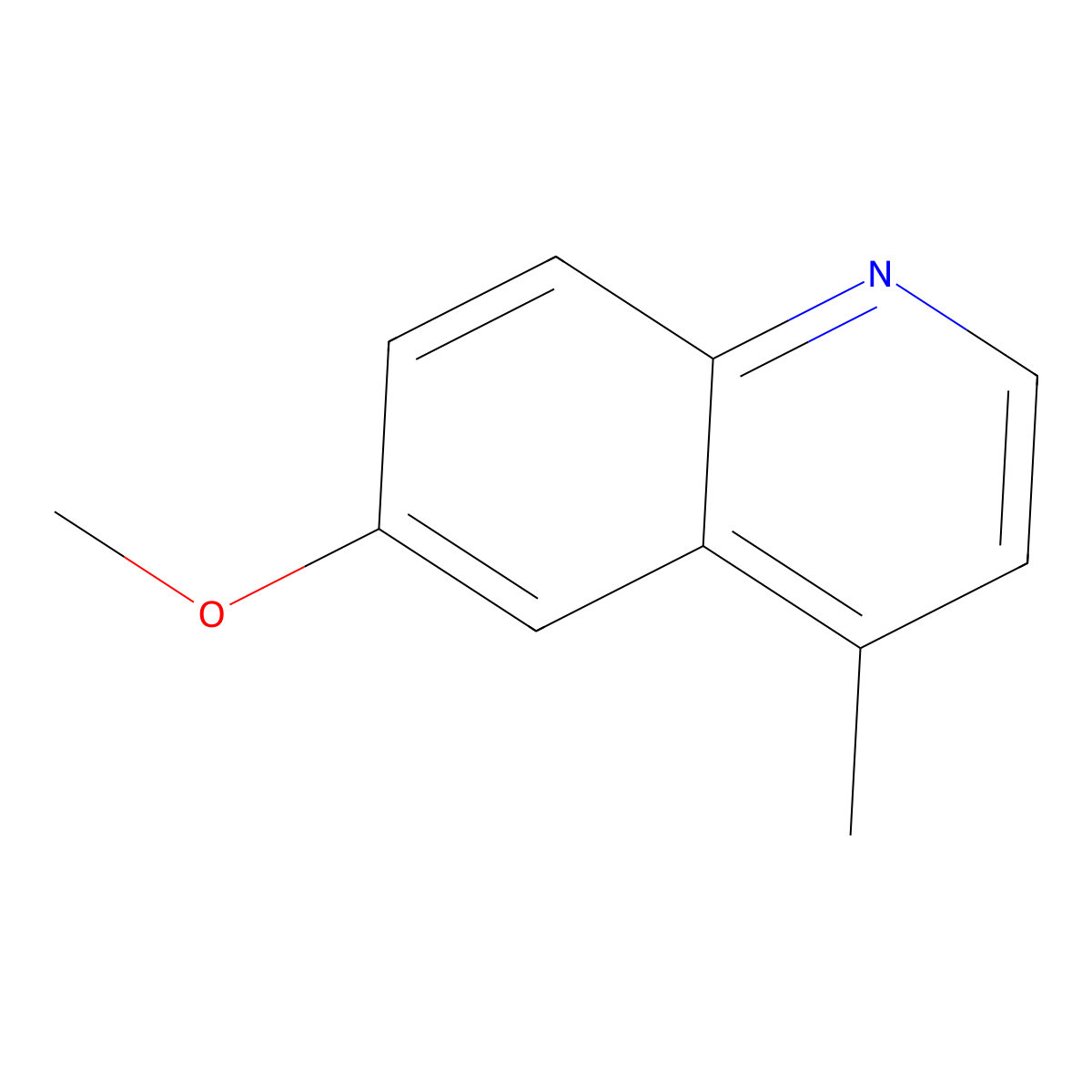 6-Methoxy-4-methylquinoline molecular structure, CAS 41037-26-7