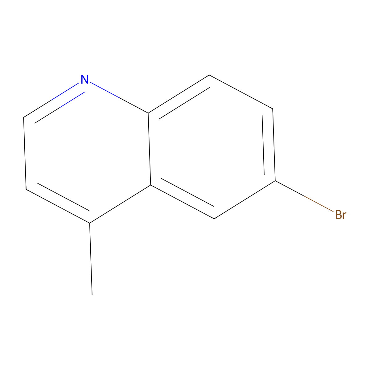 6-Bromo-4-methylquinoline molecular structure, CAS 41037-28-9