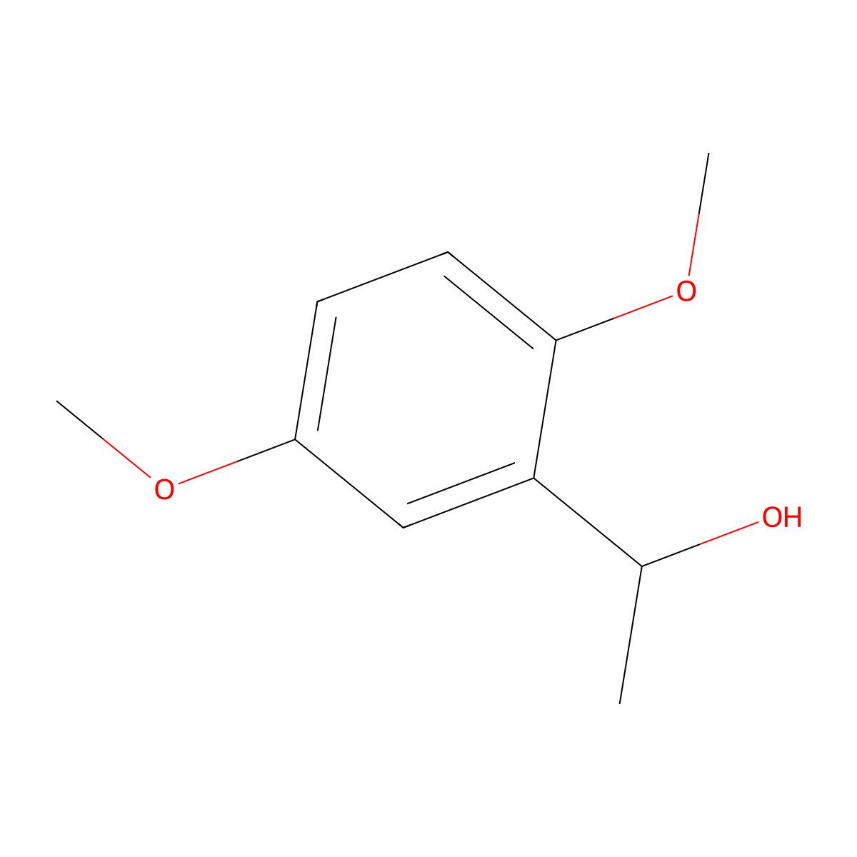 1-(2,5-Dimethoxyphenyl)ethanol molecular structure, CAS 41038-40-8