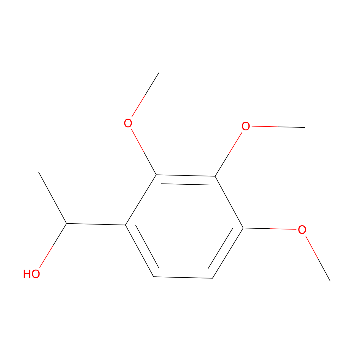 1-(2,3,4-Trimethoxyphenyl)ethanol molecular structure, CAS 41038-42-0