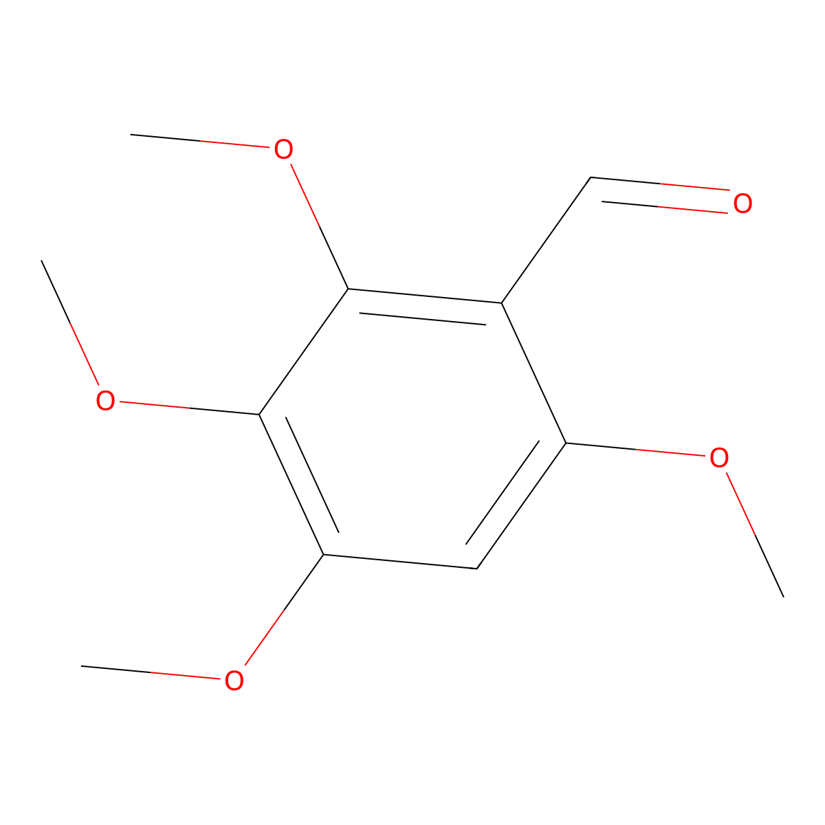 2,3,4,6-Tetramethoxybenzaldehyde molecular structure, CAS 41038-46-4
