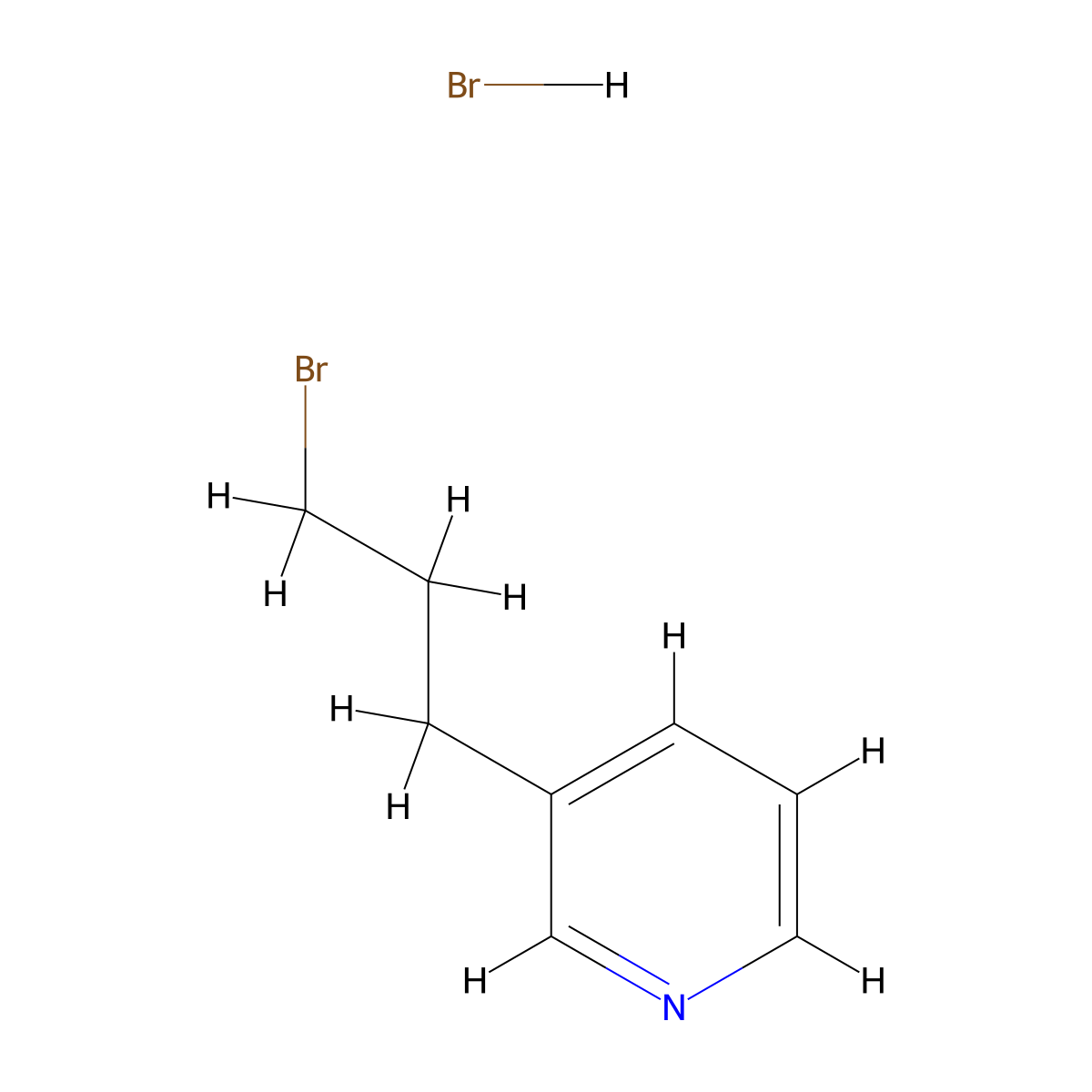 3-(3-Bromopropyl)pyridine hydrobromide molecular structure, CAS 41038-63-5