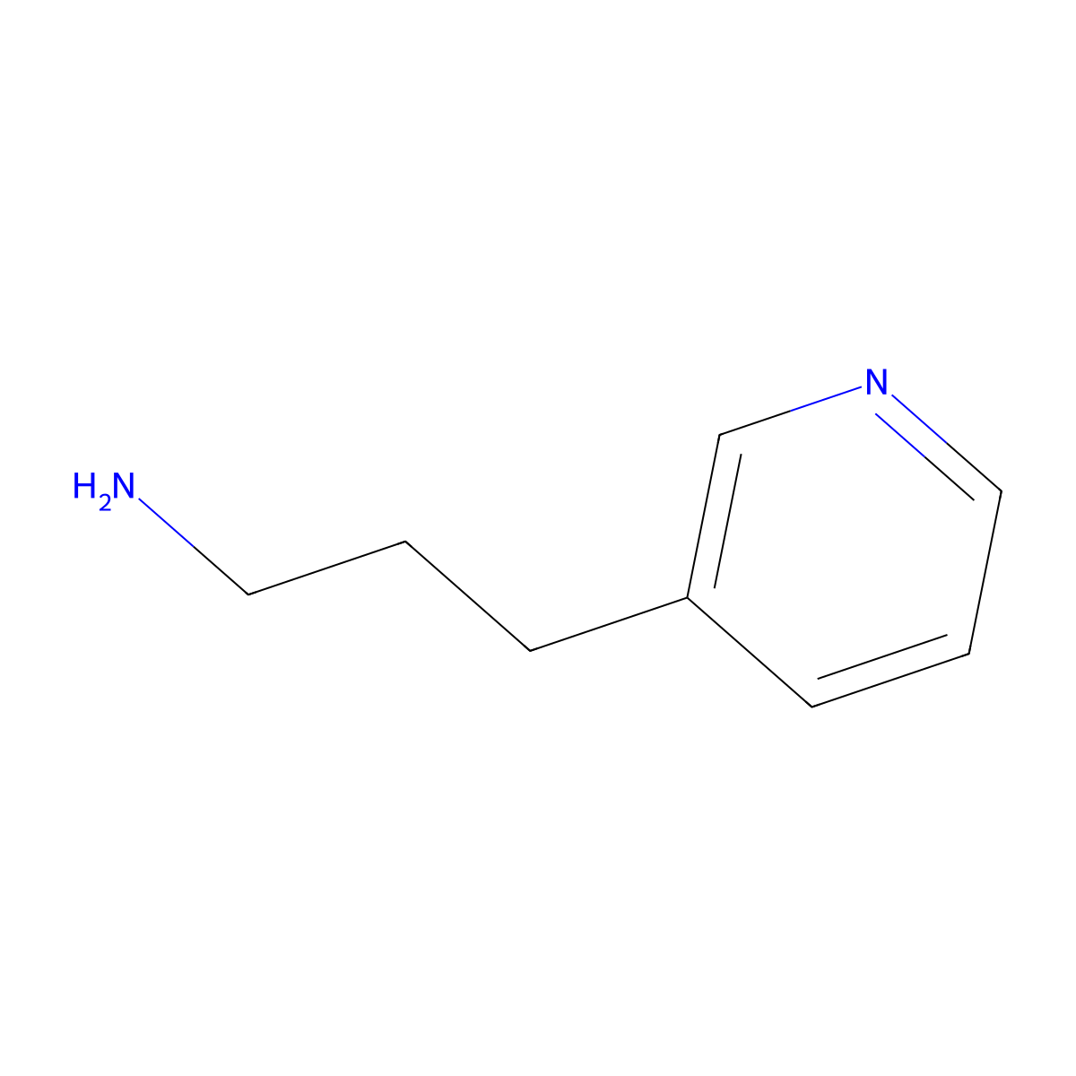 3-(Pyridin-3-yl)propan-1-amine molecular structure, CAS 41038-69-1