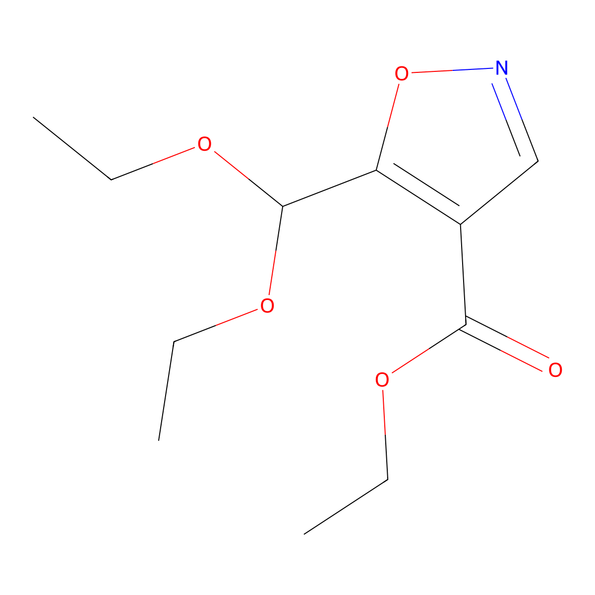 Ethyl 5-(diethoxymethyl)-1,2-oxazole-4-carboxylate molecular structure, CAS 41039-78-5