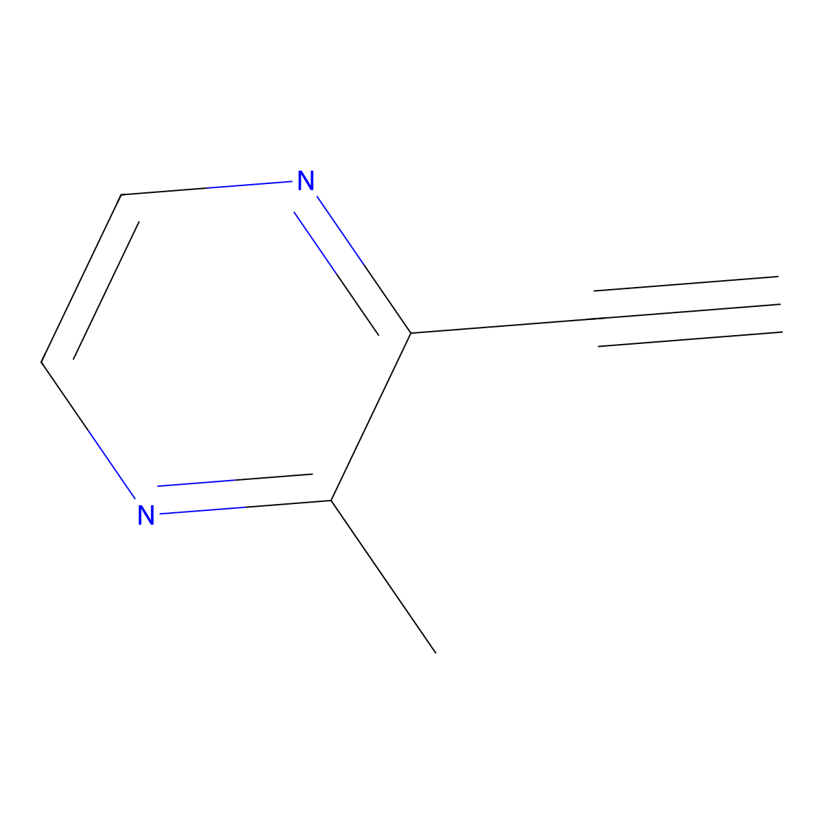 2-Ethynyl-3-methylpyrazine molecular structure, CAS 41039-83-2