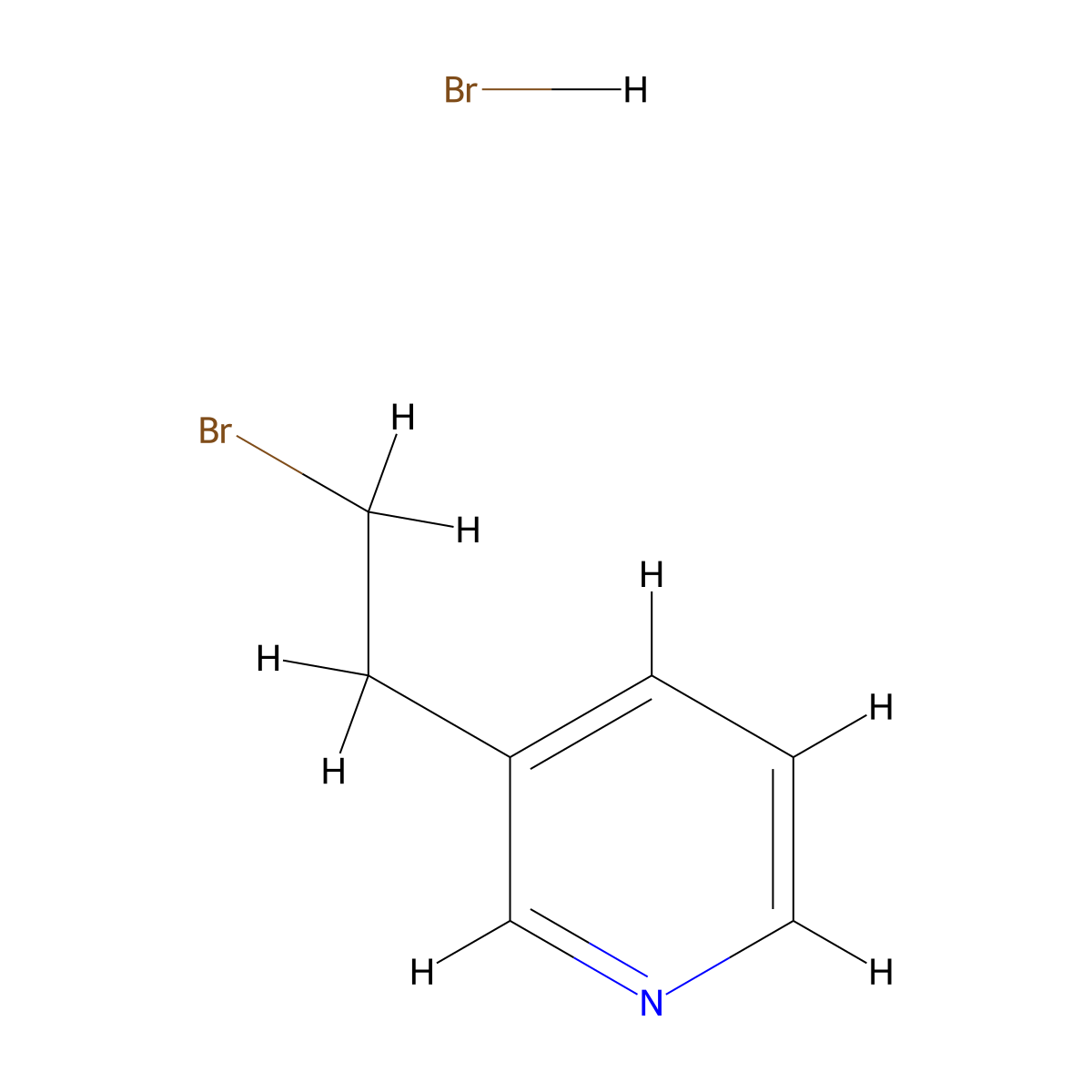3-(2-Bromoethyl)pyridine hydrobromide molecular structure, CAS 41039-91-2