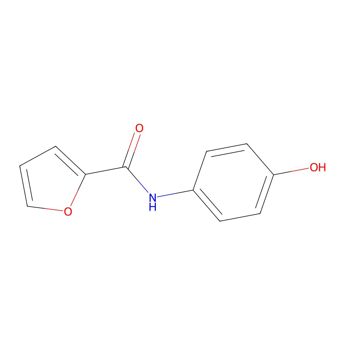 N-(4-hydroxyphenyl)furan-2-carboxamide molecular structure, CAS 4104-33-0