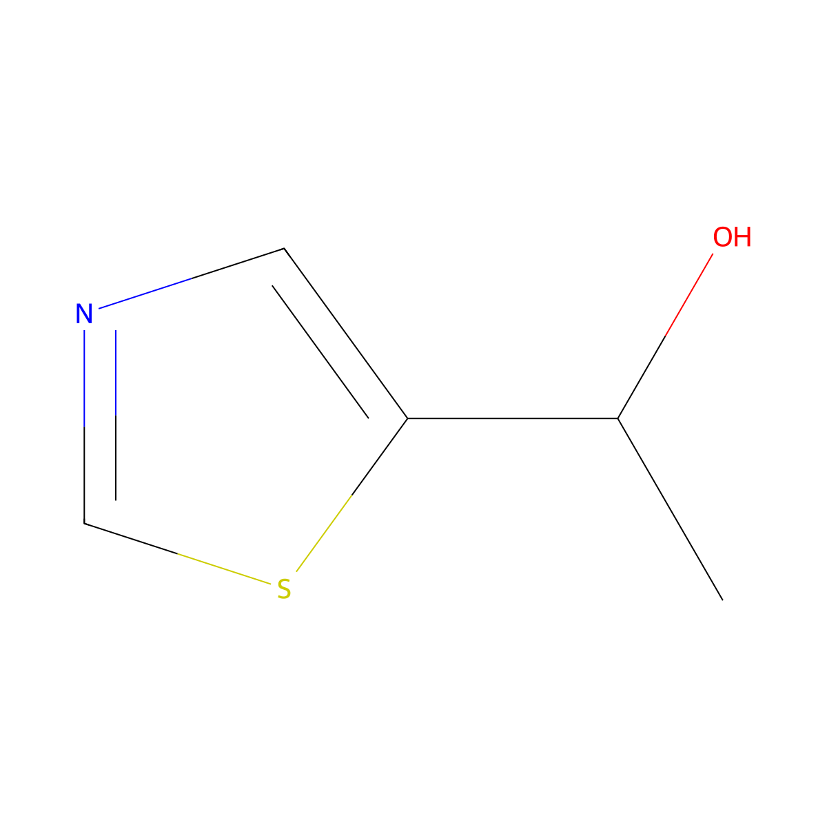 1-(1,3-Thiazol-5-yl)ethan-1-ol molecular structure, CAS 41040-84-0