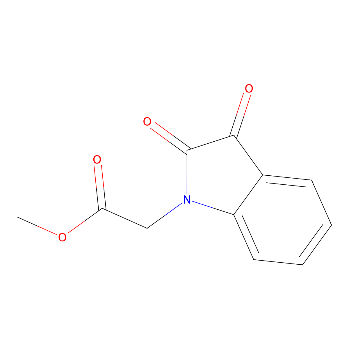 methyl (2,3-dioxo-2,3-dihydro-1H-indol-1-yl)acetate molecular structure, CAS 41042-20-0