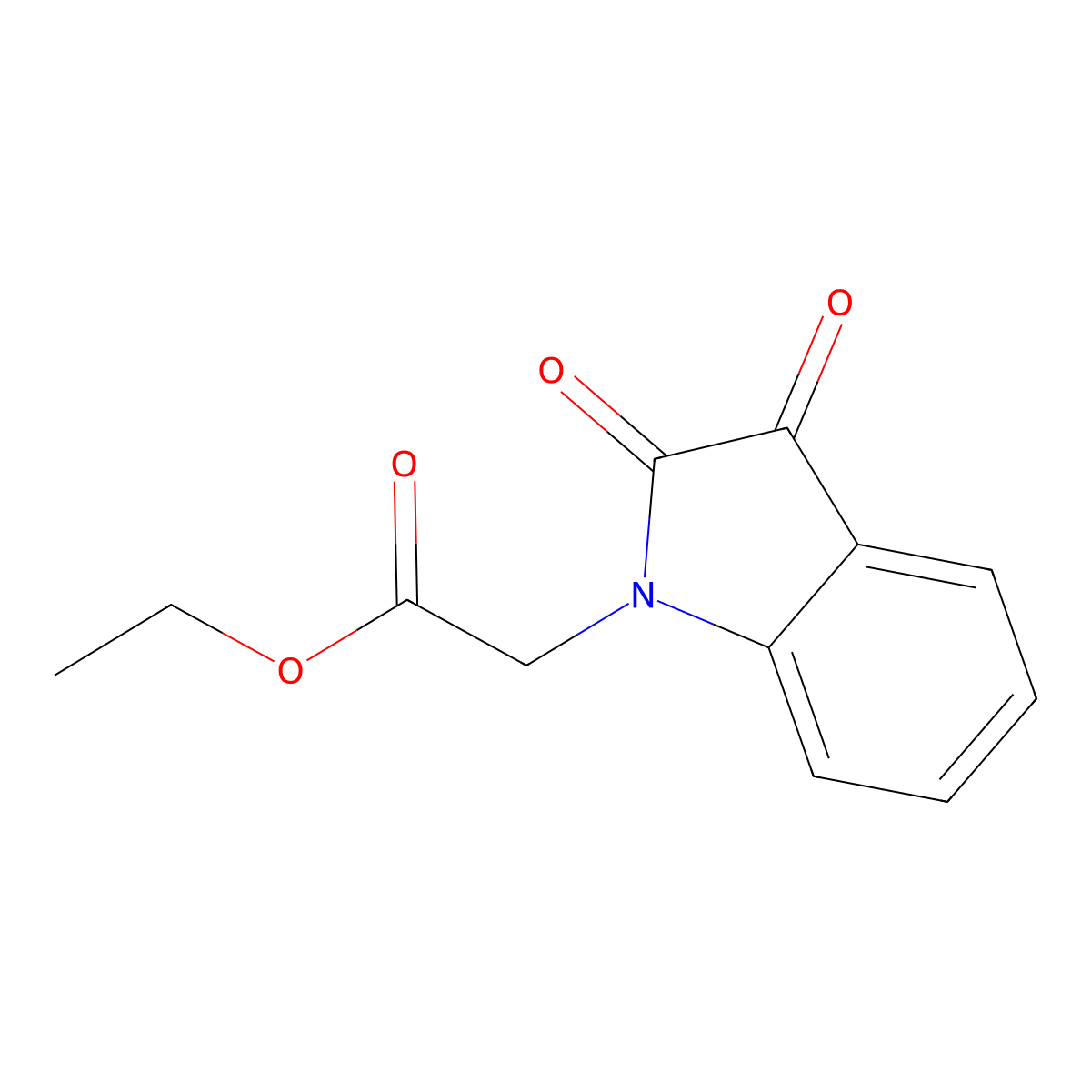 Ethyl isatin-N-acetate molecular structure, CAS 41042-21-1
