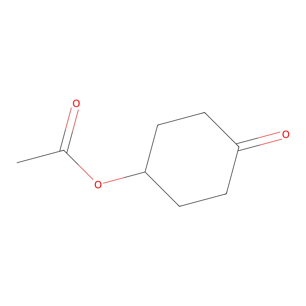 4-Oxocyclohexyl acetate molecular structure, CAS 41043-88-3