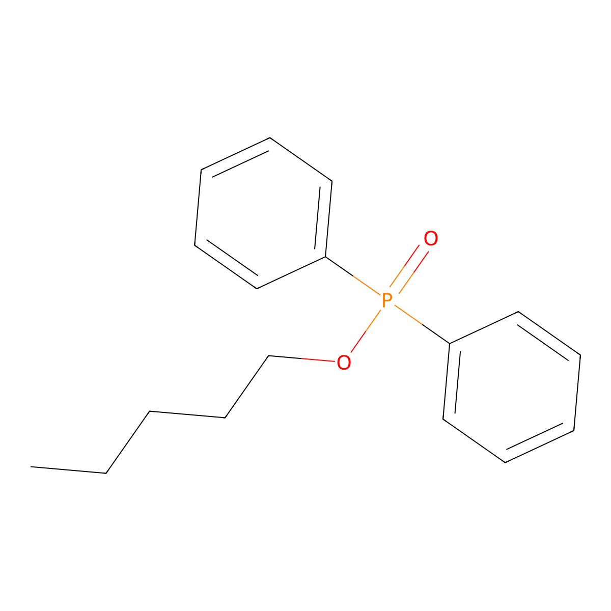 Phosphinic acid, diphenyl-, pentyl ester molecular structure, CAS 41044-85-3