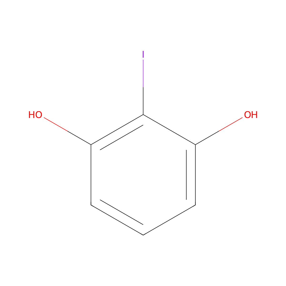 2-Iodobenzene-1,3-diol molecular structure, CAS 41046-67-7
