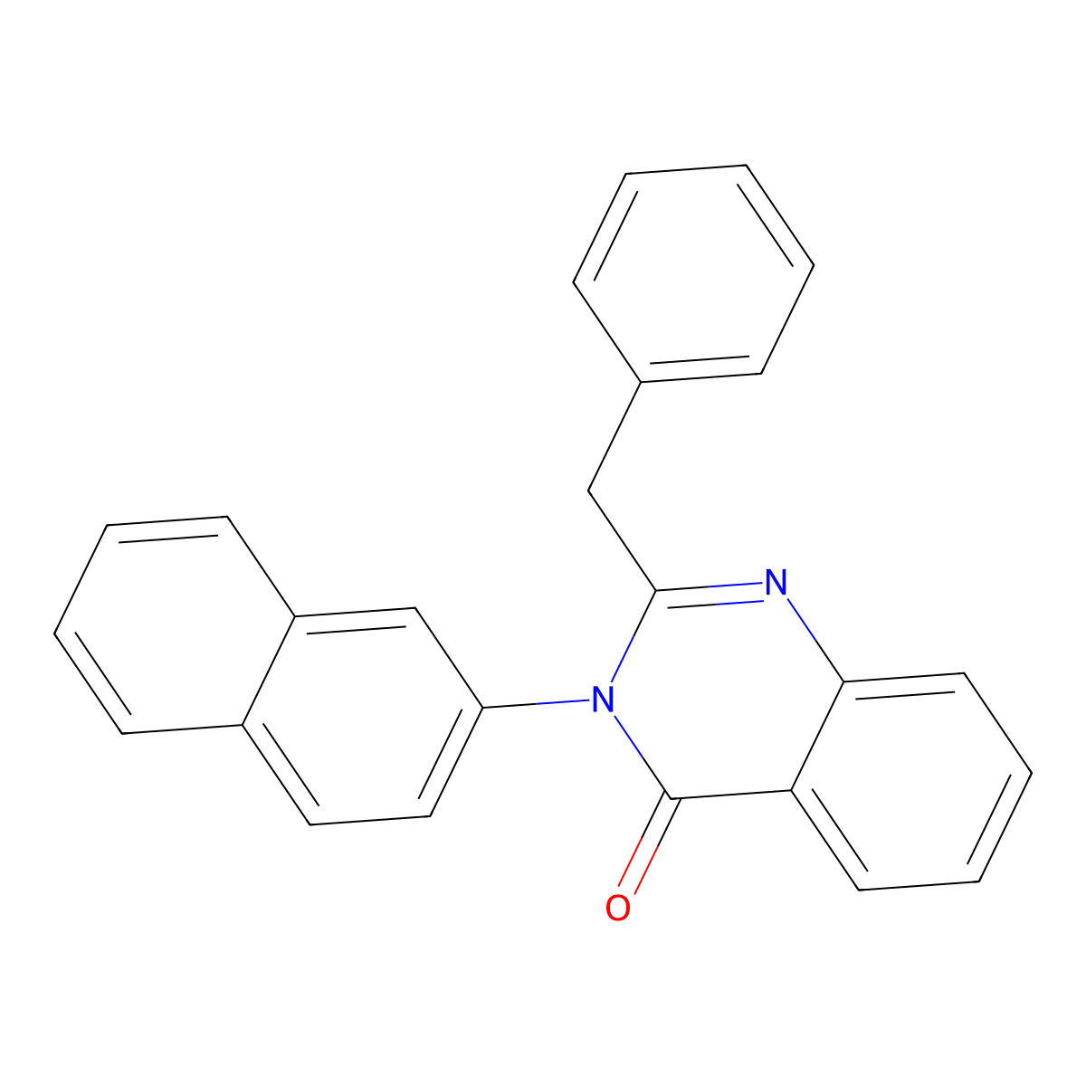 2-Benzyl-3-naphthalen-2-ylquinazolin-4-one molecular structure, CAS 41048-12-8