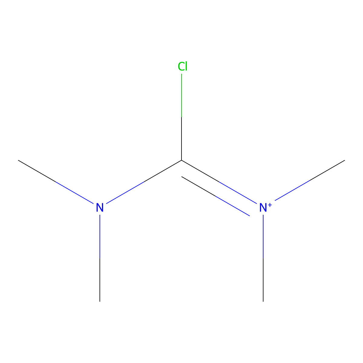 Chloro(dimethylamino)-N,N-dimethylmethaniminium molecular structure, CAS 41048-59-3
