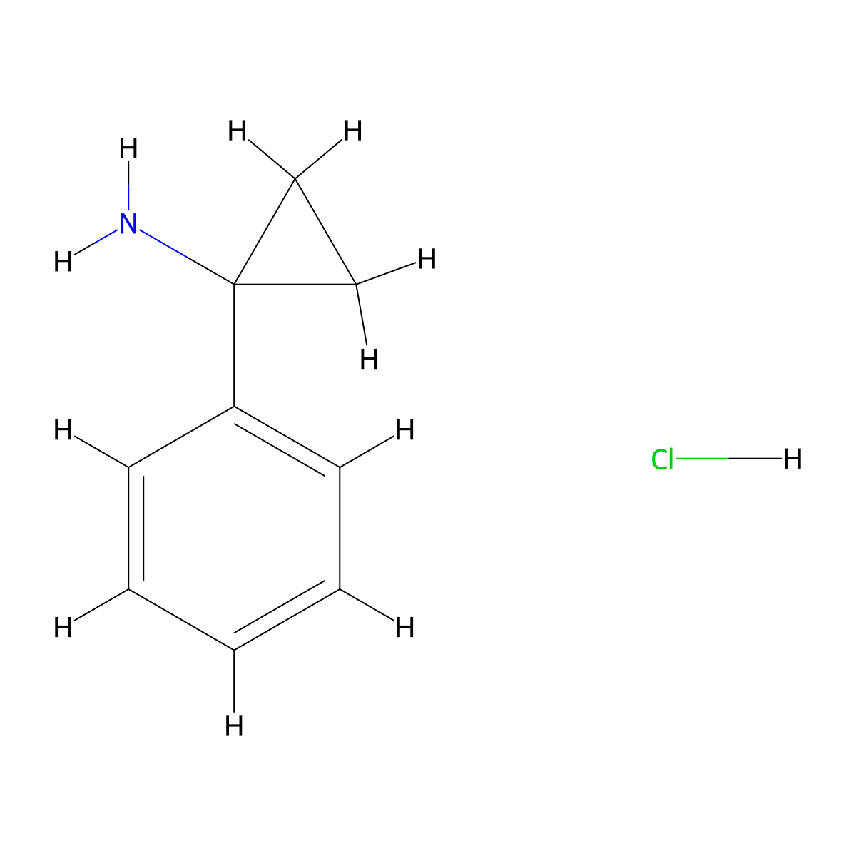 1-Phenylcyclopropylamine molecular structure, CAS 41049-53-0