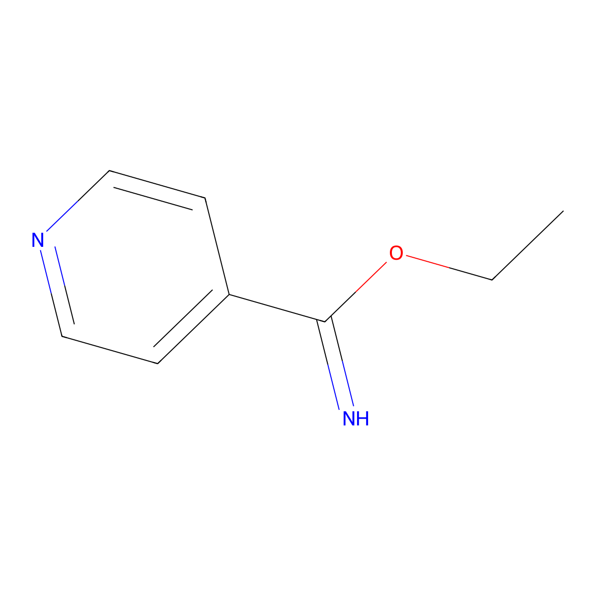 Ethyl isonicotinimidate molecular structure, CAS 41050-96-8