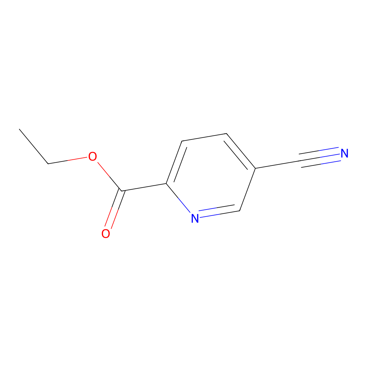 Ethyl 5-cyano-2-pyridinecarboxylate molecular structure, CAS 41051-03-0
