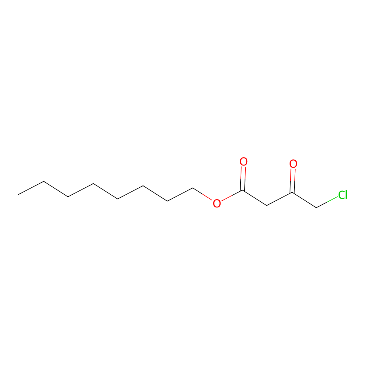 Octyl-4-chloroacetoacetate molecular structure, CAS 41051-21-2