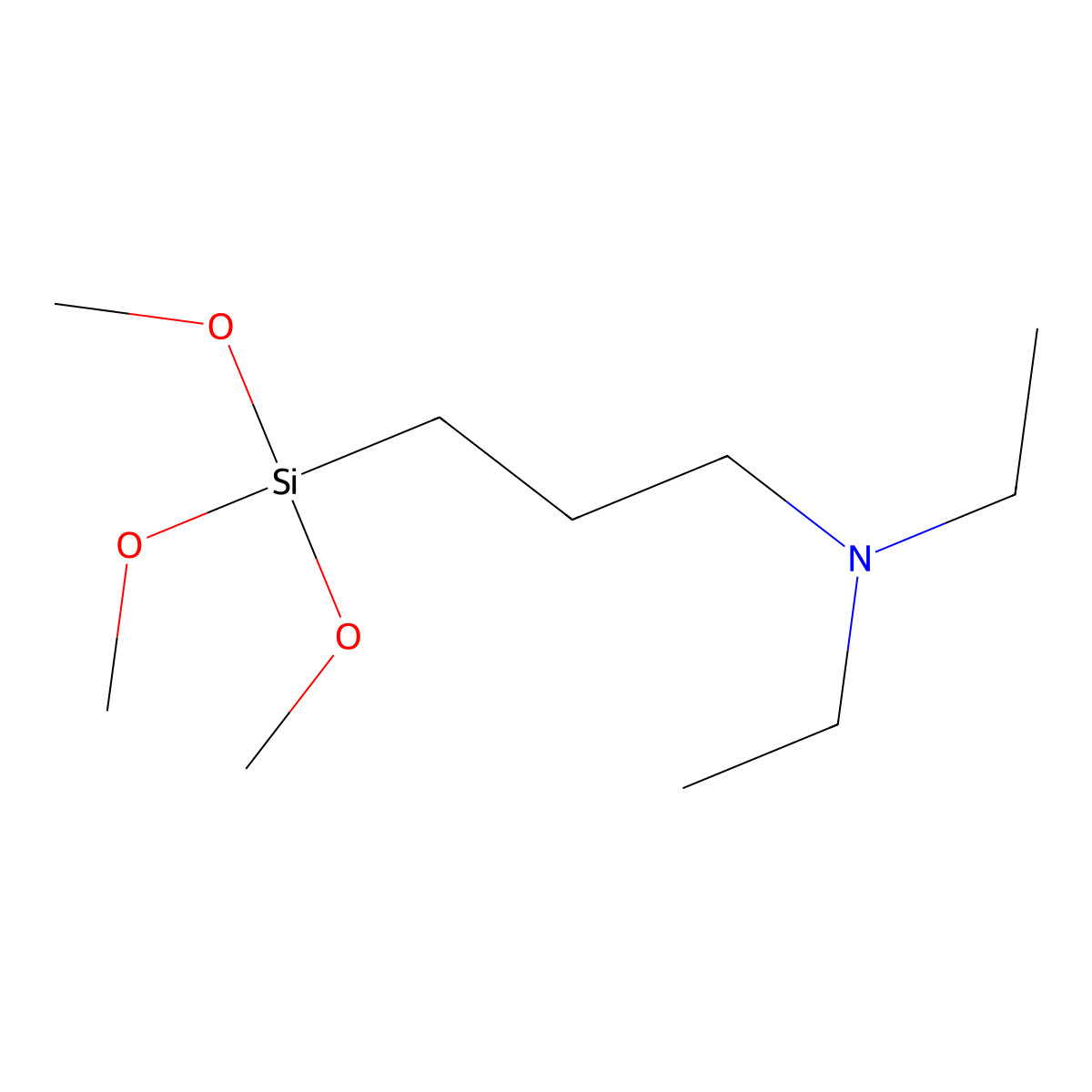 1-Propanamine, N,N-diethyl-3-(trimethoxysilyl)- molecular structure, CAS 41051-80-3