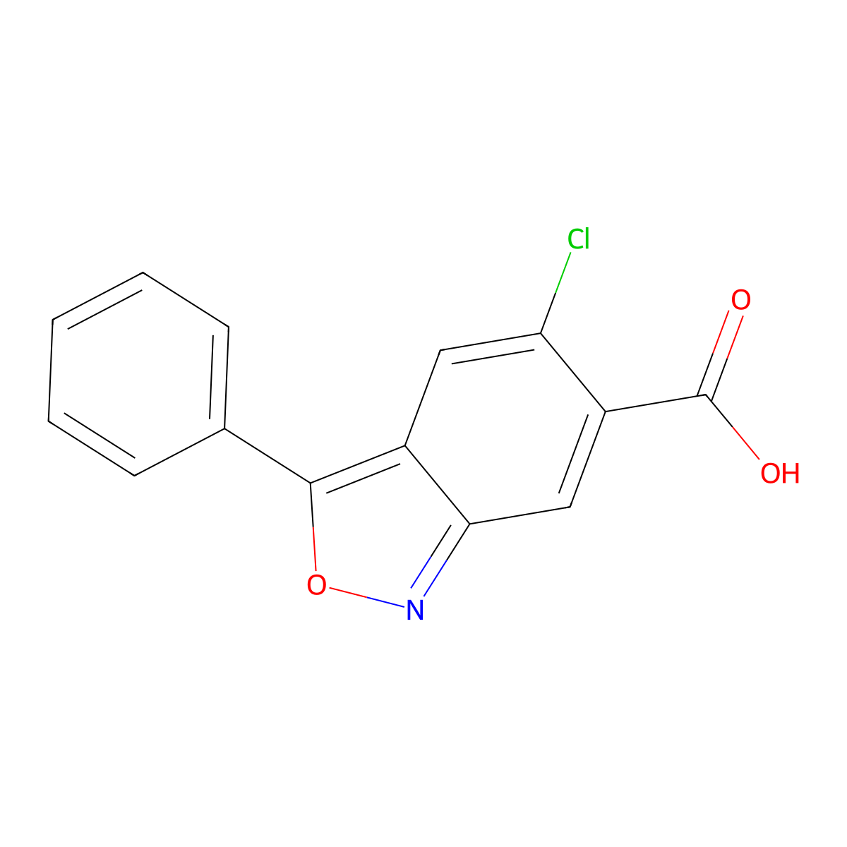 5-Chloro-3-phenyl-2,1-benzoxazole-6-carboxylic acid molecular structure, CAS 41051-97-2