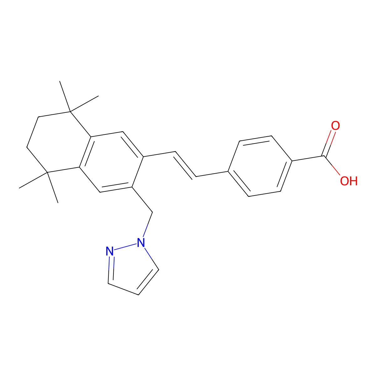 Palovarotene molecular structure, CAS 410528-02-8