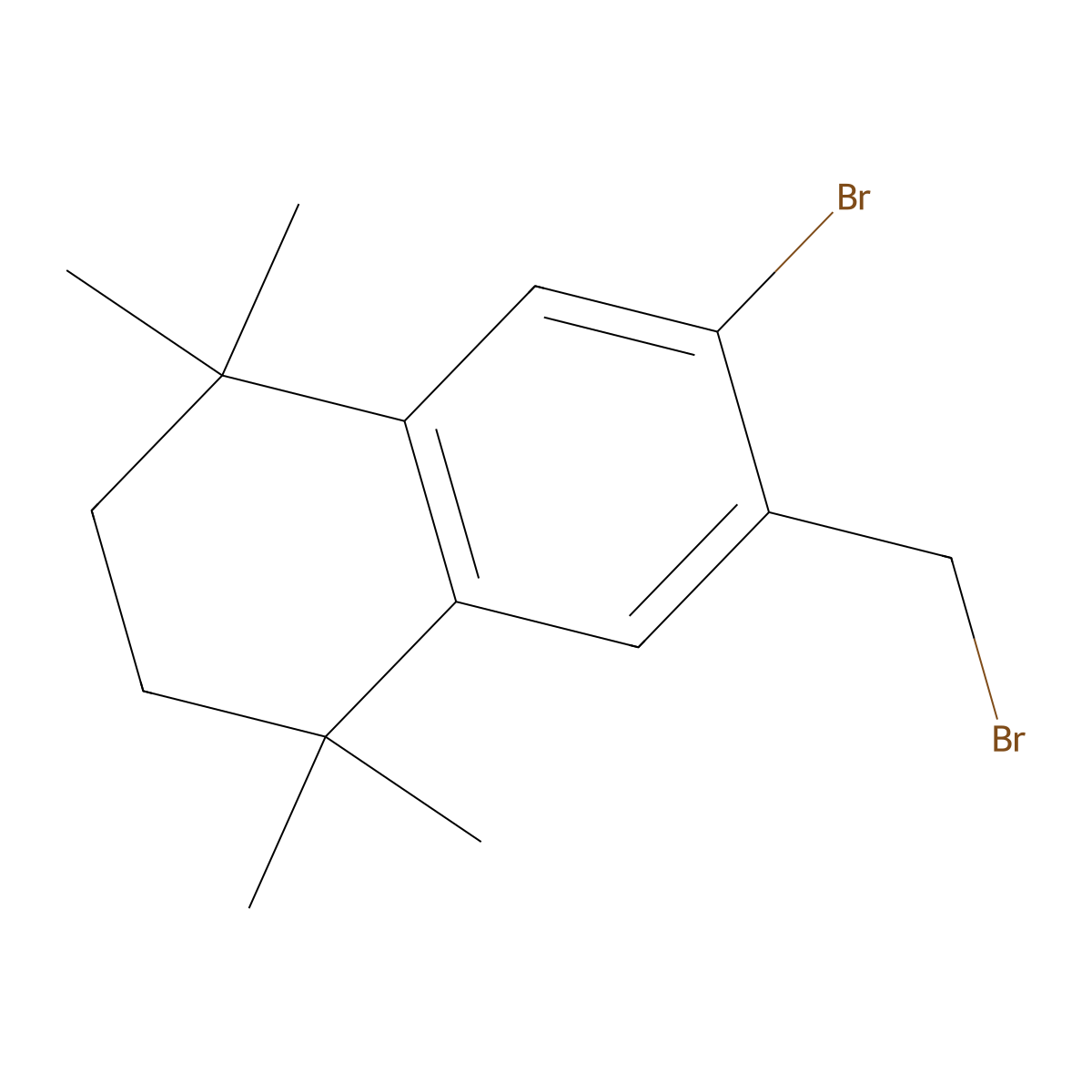 6-Bromo-7-(bromomethyl)-1,1,4,4-tetramethyl-1,2,3,4-tetrahydronaphthalene molecular structure, CAS 410528-62-0