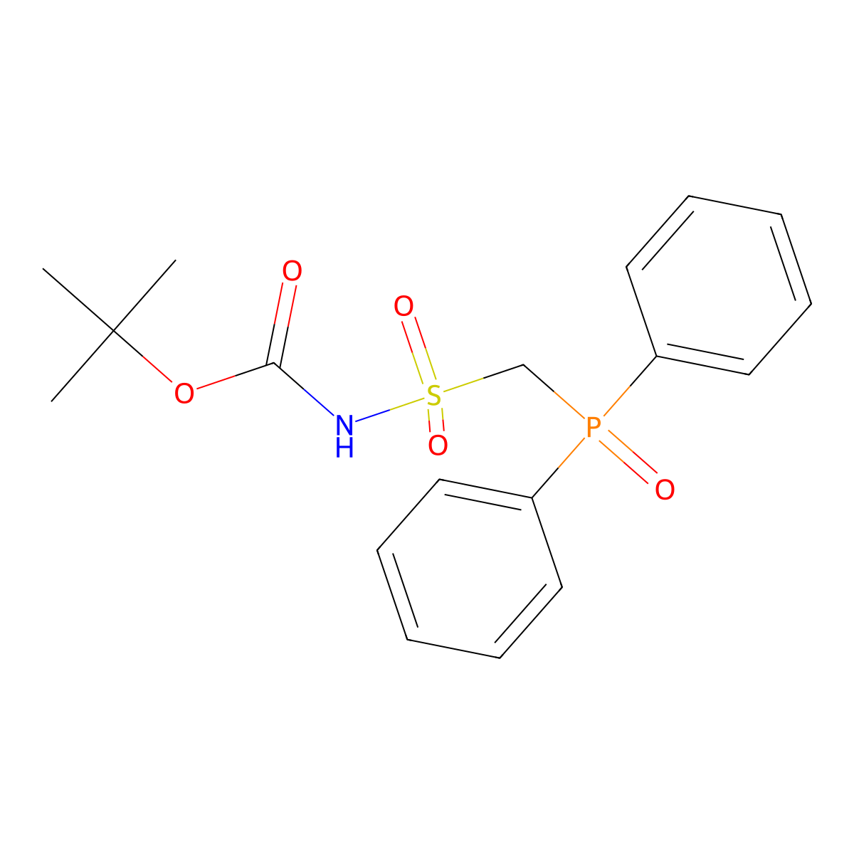 tert-Butyl ((diphenylphosphoryl)methyl)sulfonylcarbamate molecular structure, CAS 410529-86-1
