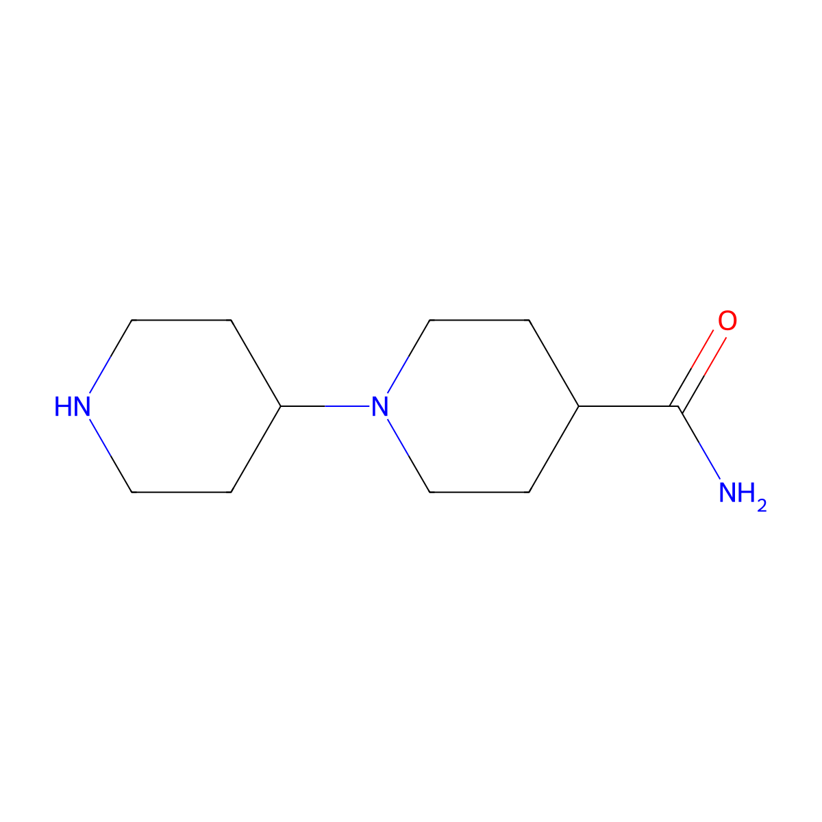 1,4-Bipiperidine-4-carboxamide molecular structure, CAS 41053-55-8