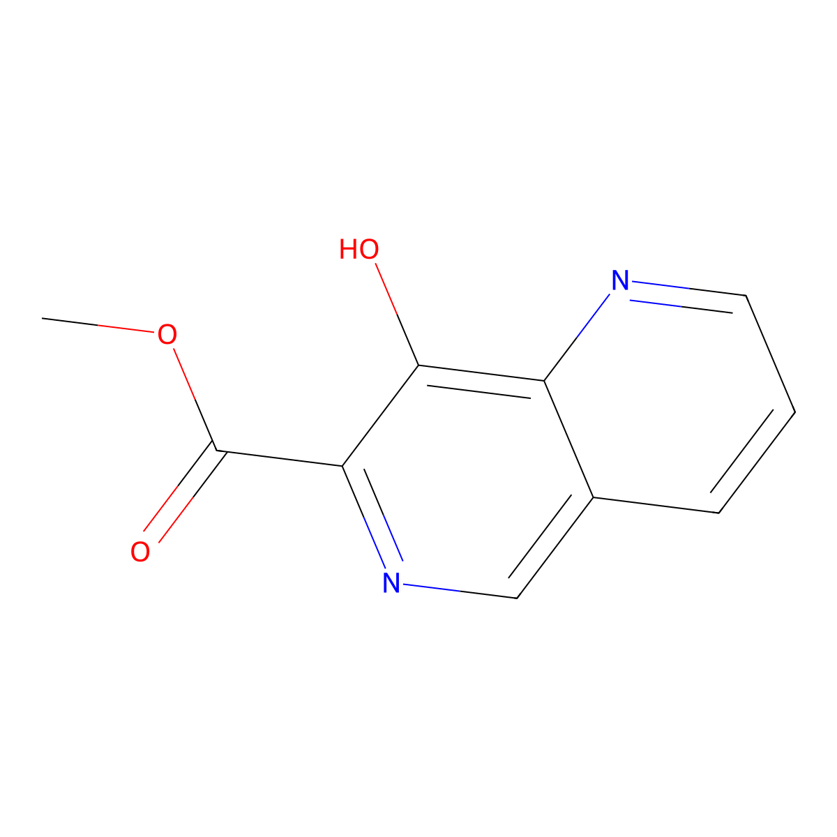 Methyl 8-hydroxy-1,6-naphthyridine-7-carboxylate molecular structure, CAS 410542-68-6