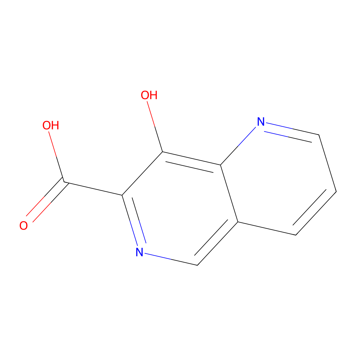 8-hydroxy-1,6-Naphthyridine-7-carboxylic acid molecular structure, CAS 410542-70-0