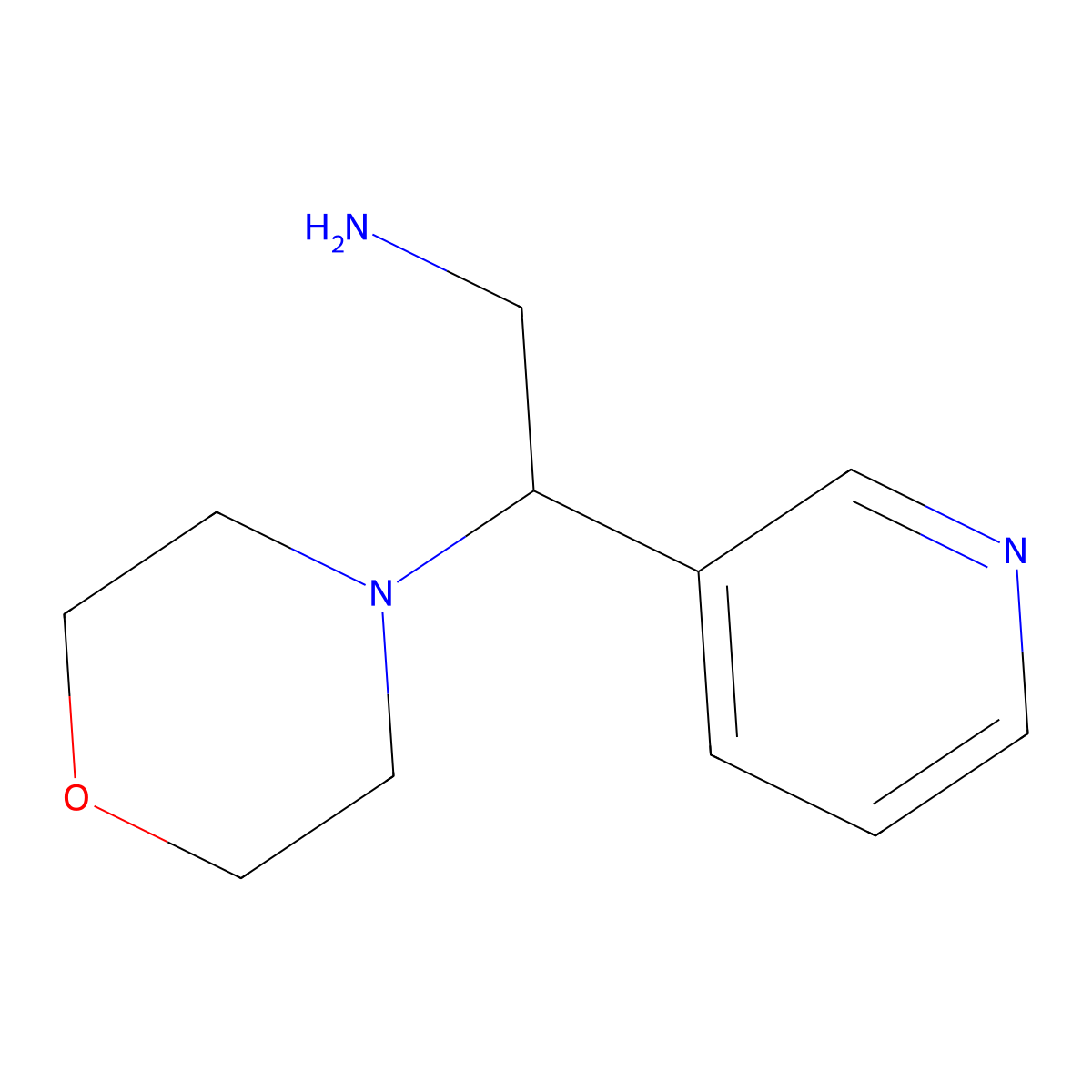 2-(Morpholin-4-yl)-2-(pyrid-3-yl)ethylamine molecular structure, CAS 410544-52-4