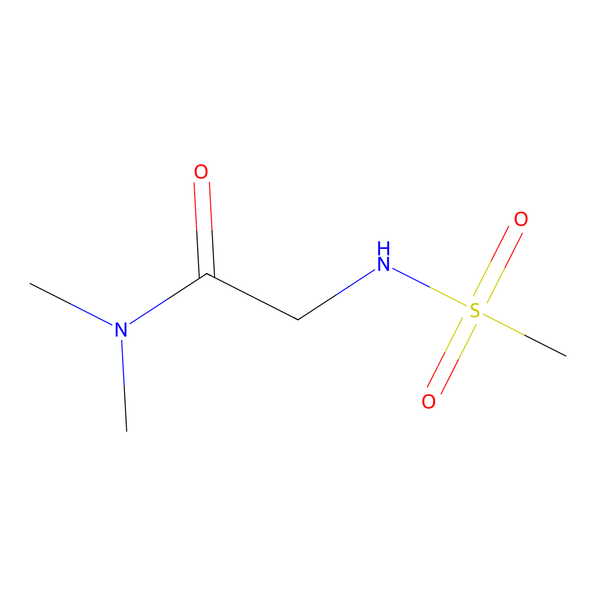 2-methanesulfonamido-N,N-dimethylacetamide molecular structure, CAS 410544-86-4