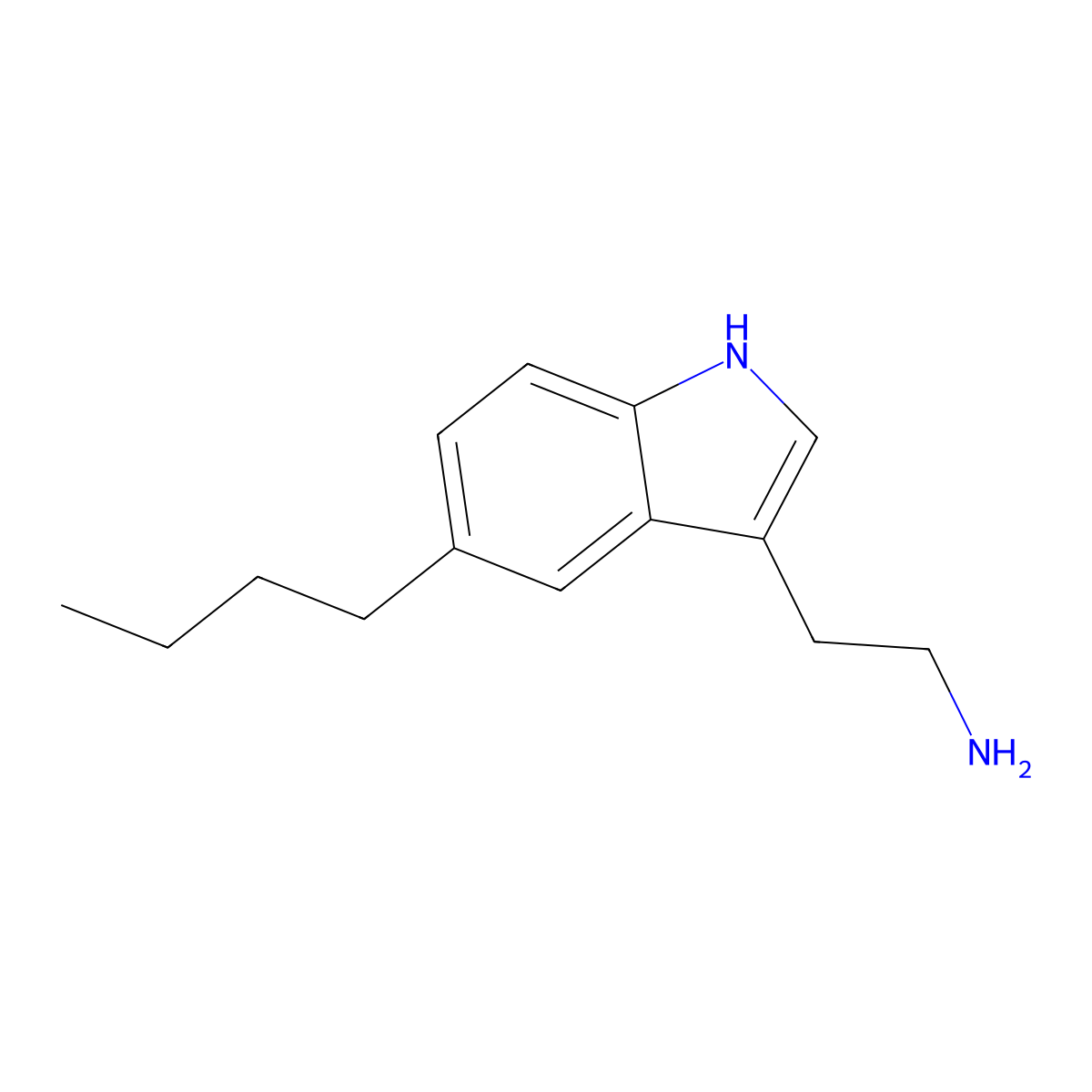 2-(5-butyl-1H-indol-3-yl)ethanamine molecular structure, CAS 41055-60-1
