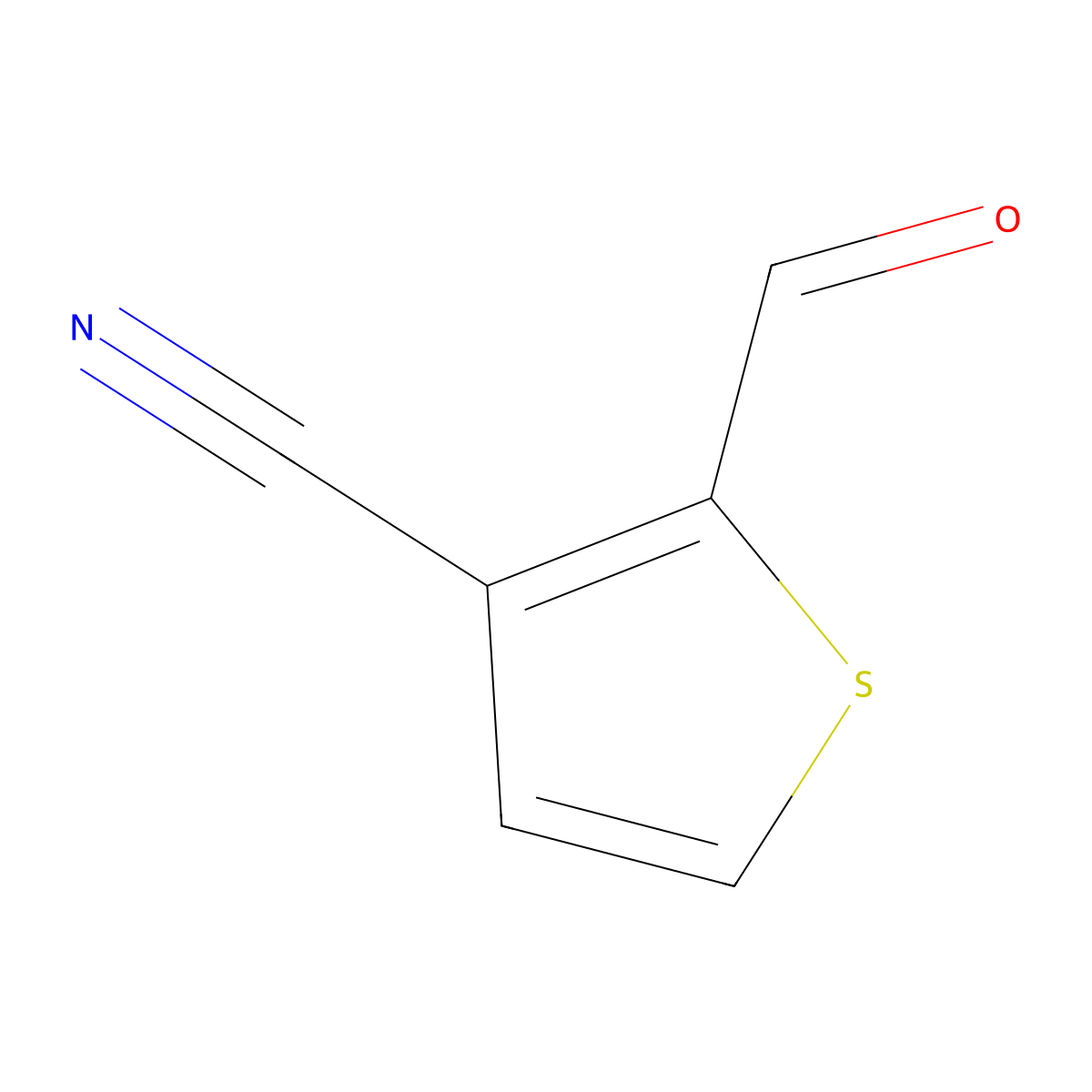 2-Formylthiophene-3-carbonitrile molecular structure, CAS 41057-00-5