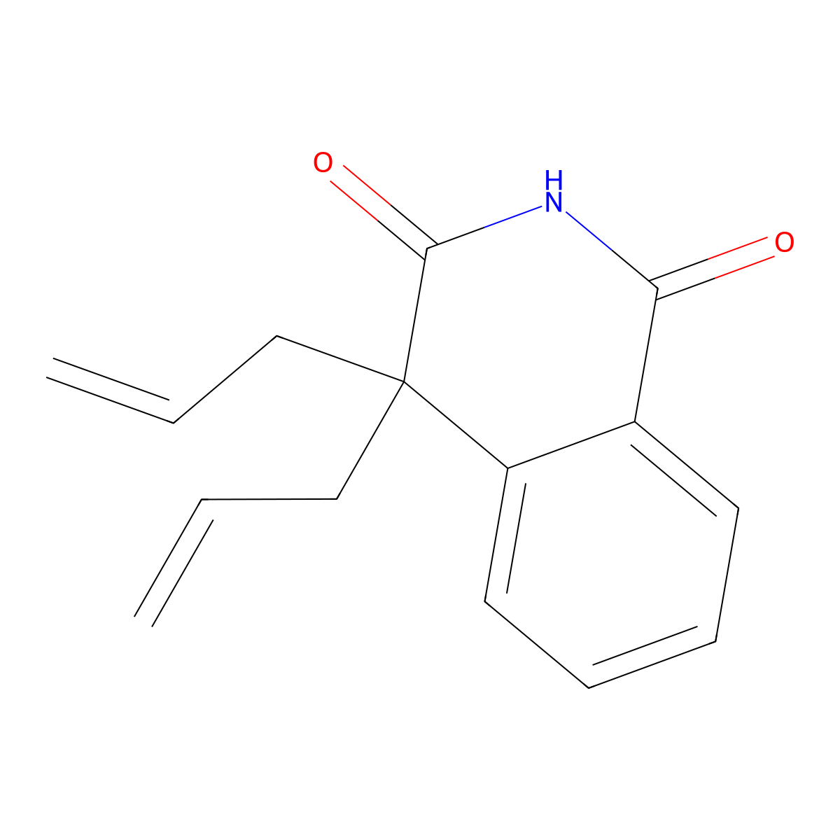 1,3(2H,4H)-Isoquinolinedione, 4,4-diallyl- molecular structure, CAS 41058-61-1