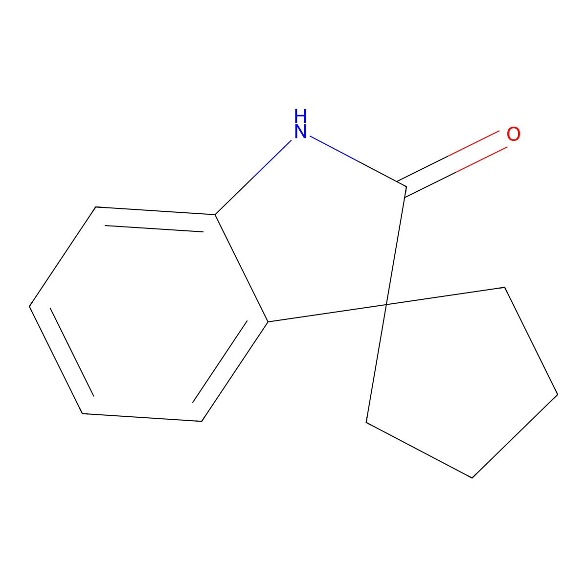 1',2'-Dihydrospiro[cyclopentane-1,3'-indole]-2'-one molecular structure, CAS 41058-67-7