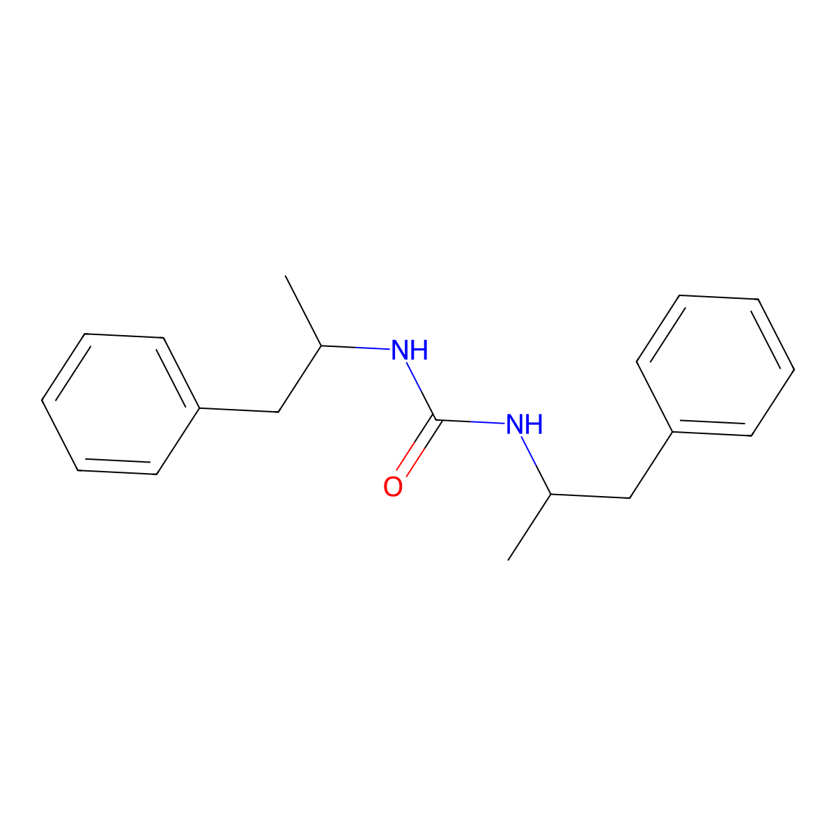1,3-Bis(1-phenylpropan-2-yl)urea molecular structure, CAS 4106-13-2