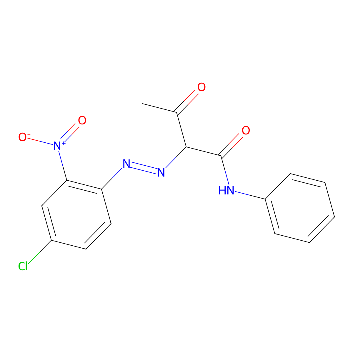 Butanamide, 2-(2-(4-chloro-2-nitrophenyl)diazenyl)-3-oxo-N-phenyl- molecular structure, CAS 4106-76-7