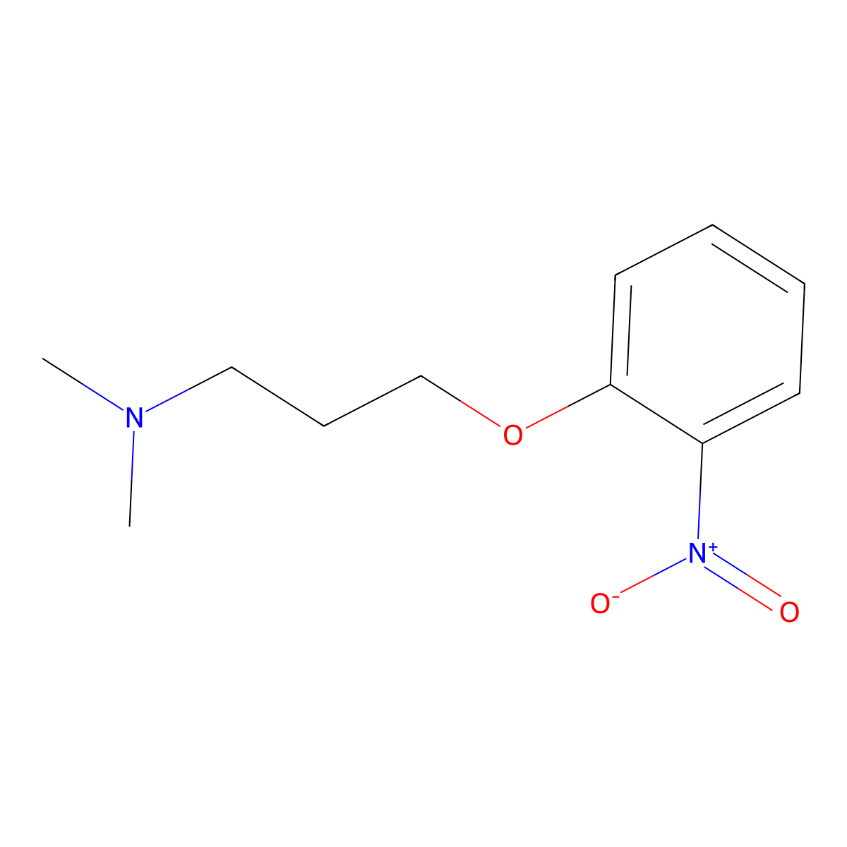 N,N-dimethyl-3-(2-nitrophenoxy)propan-1-amine molecular structure, CAS 4106-90-5