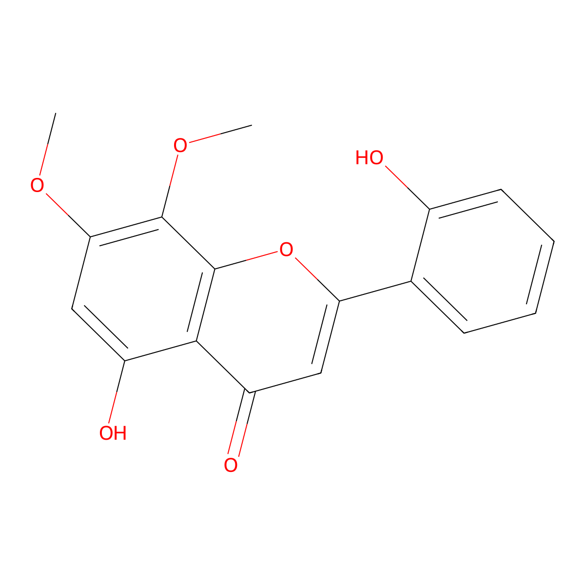 Skullcapflavone I molecular structure, CAS 41060-16-6