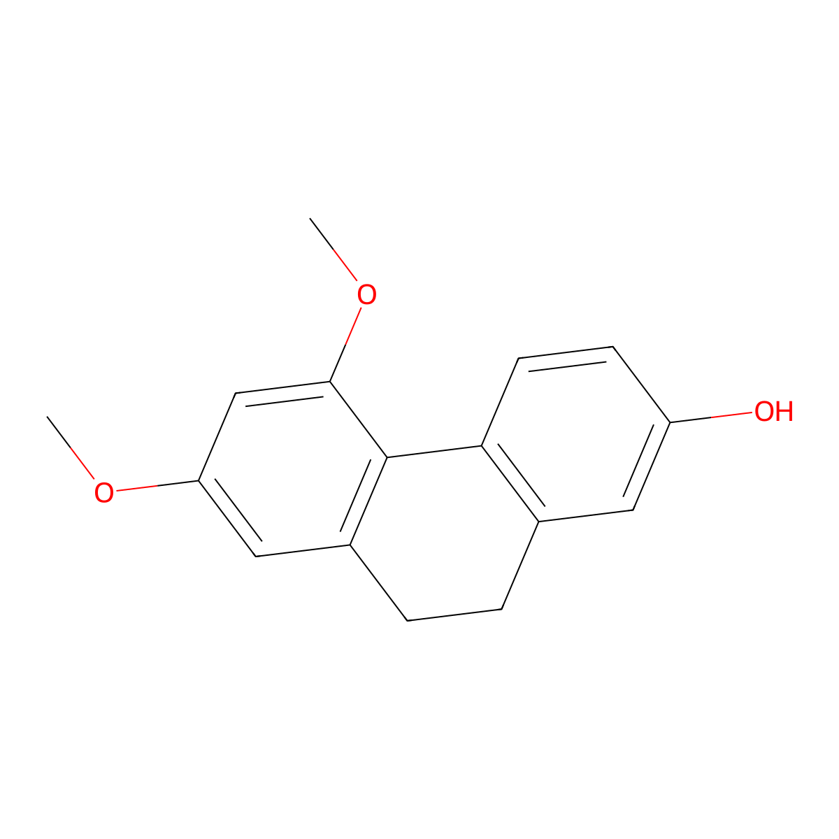 9,10-Dihydro-5,7-dimethoxy-2-phenanthrenol molecular structure, CAS 41060-20-2