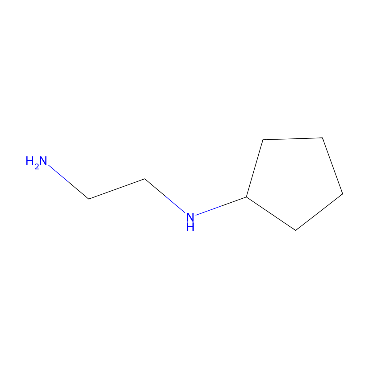 N1-Cyclopentylethane-1,2-diamine molecular structure, CAS 41062-14-0