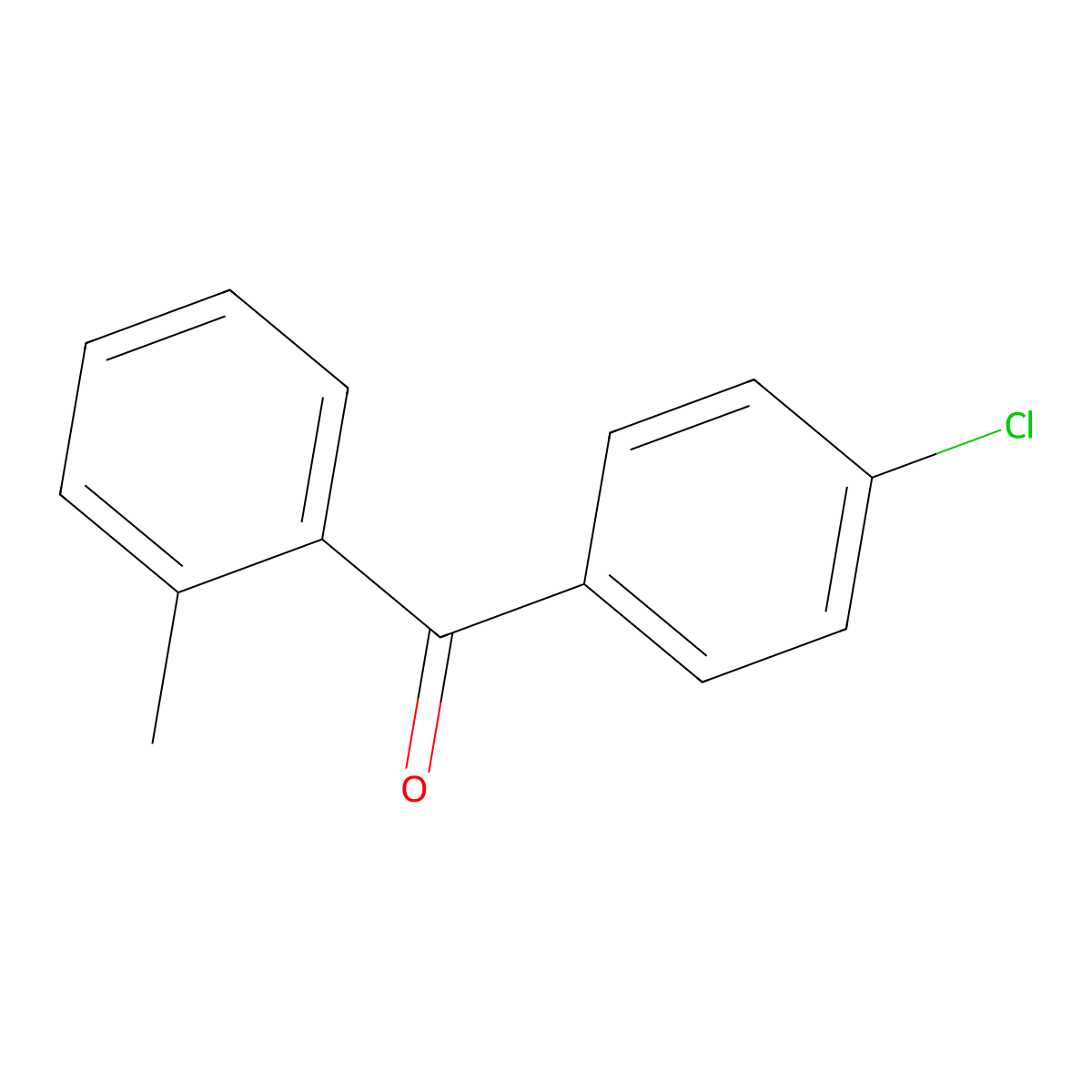 (4-Chlorophenyl)(2-methylphenyl)methanone molecular structure, CAS 41064-50-0