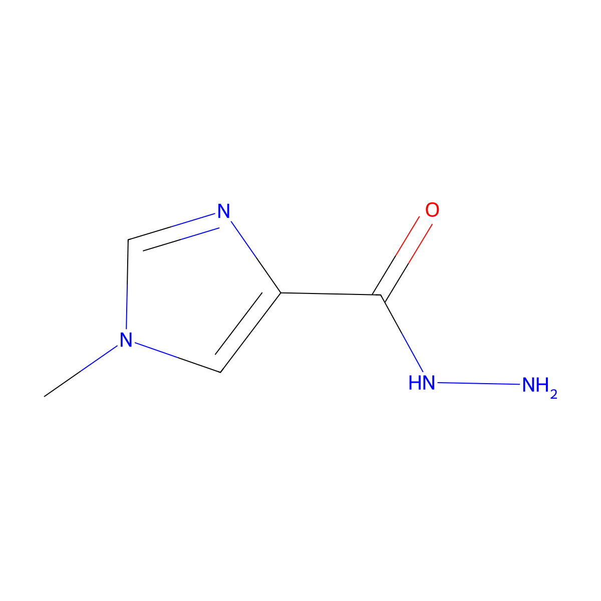 1-Methyl-1H-imidazole-4-carbohydrazide molecular structure, CAS 41064-93-1