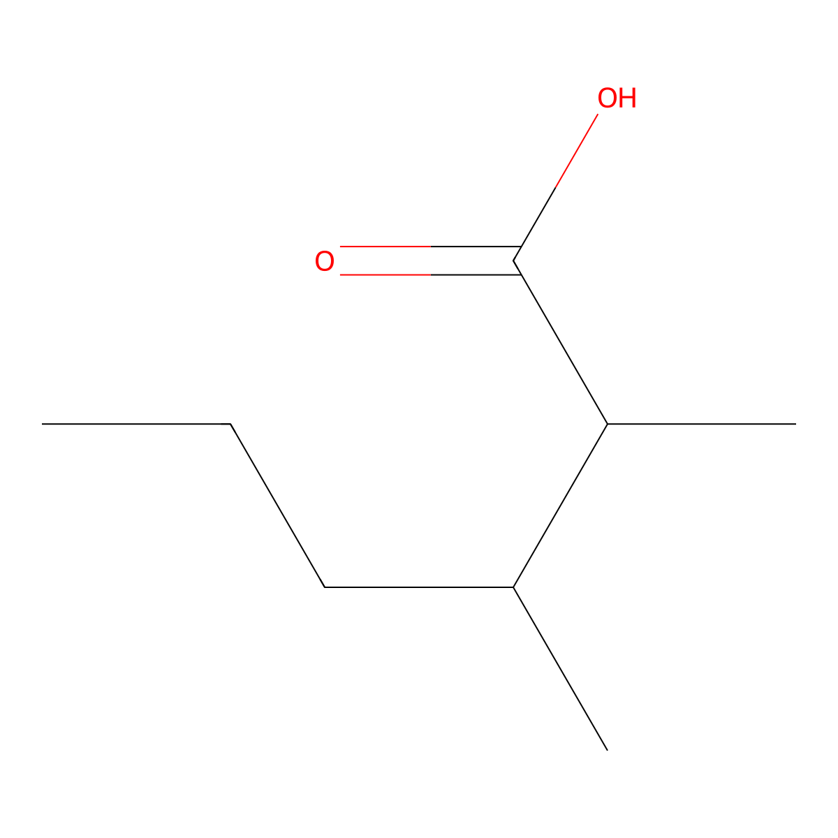 2,3-Dimethylhexanoic acid molecular structure, CAS 41065-92-3